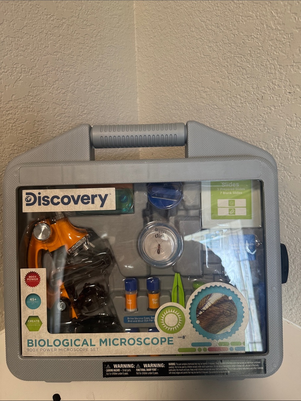 Discovery Orange and Gray Biological Microscope Kit